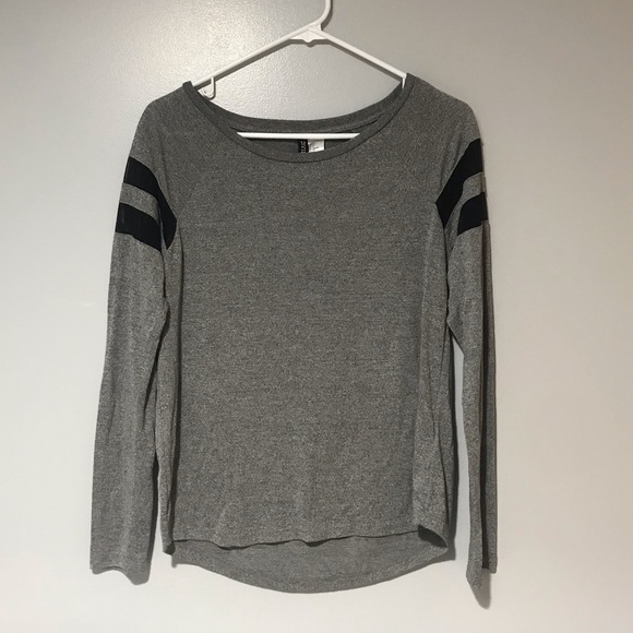H&M Tops - H&M Divided Long Sleeve Varsity Striped Mesh (S)
